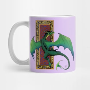 Celtic Knot Work Green Dragon Mug